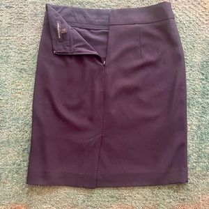 Black midi office skirt